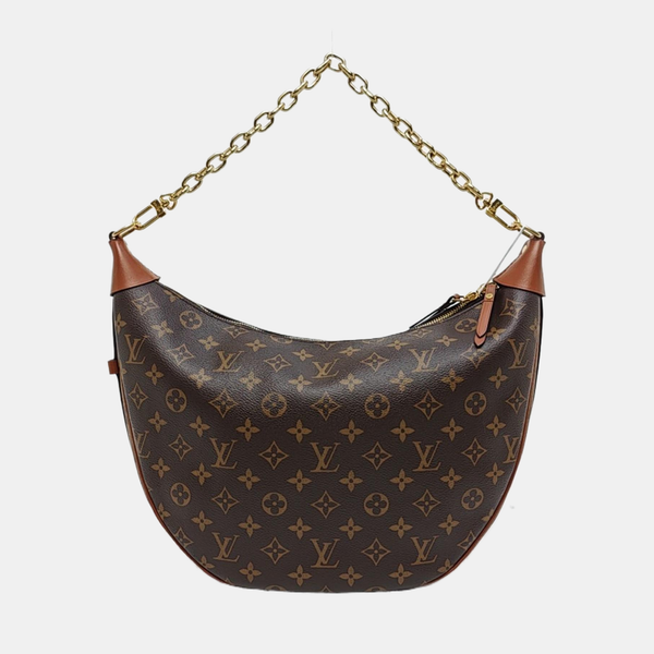 LOOP HOBO Monogram Coated Canvas Brown