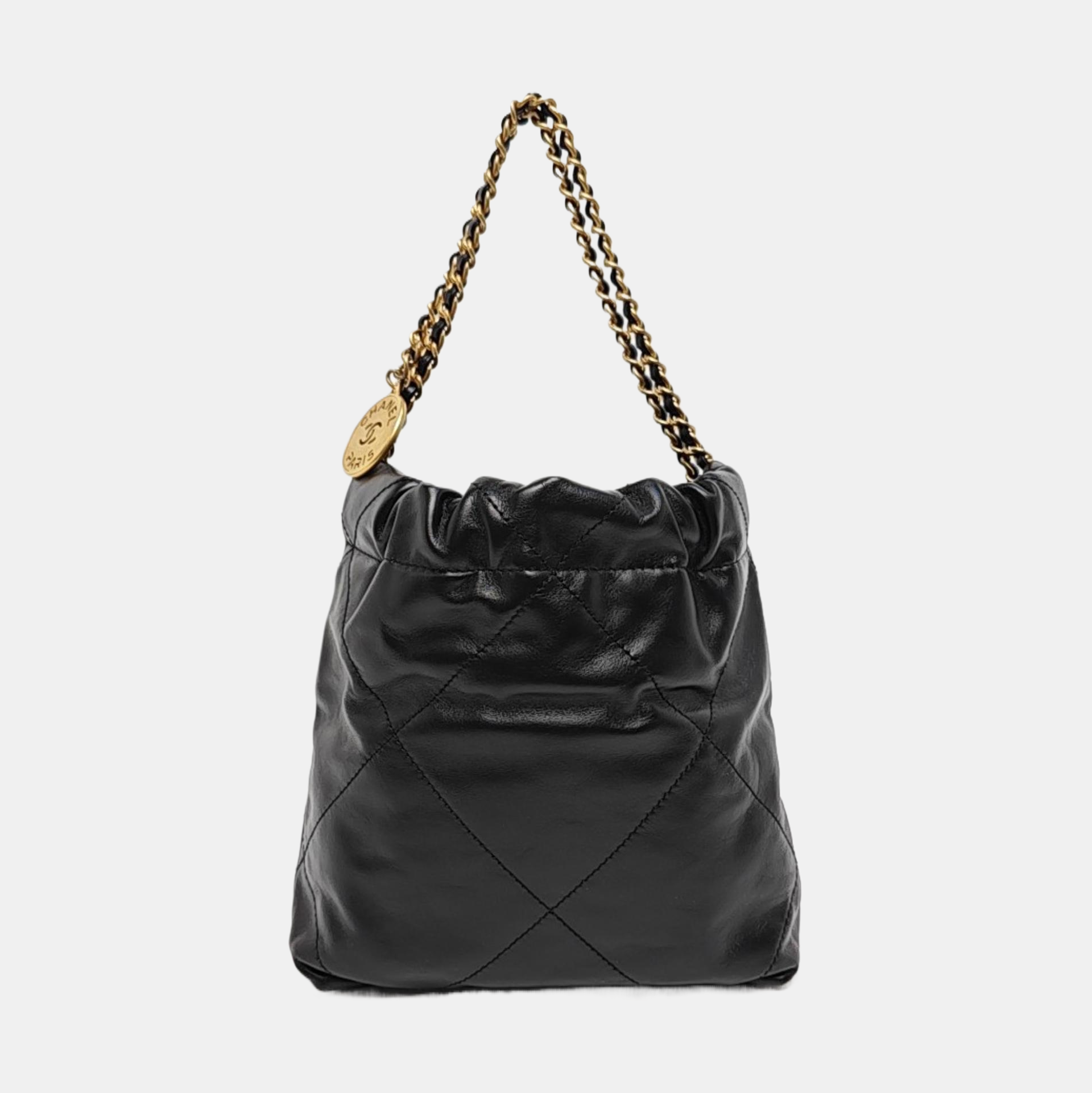 CHANEL 22 Mini Quilted Calfskin Black