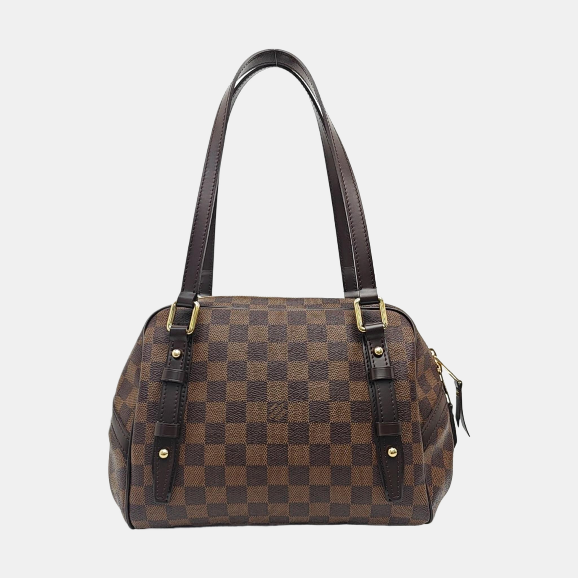 RIVINGTON PM Damier Ebene Coated Canvas Brown
