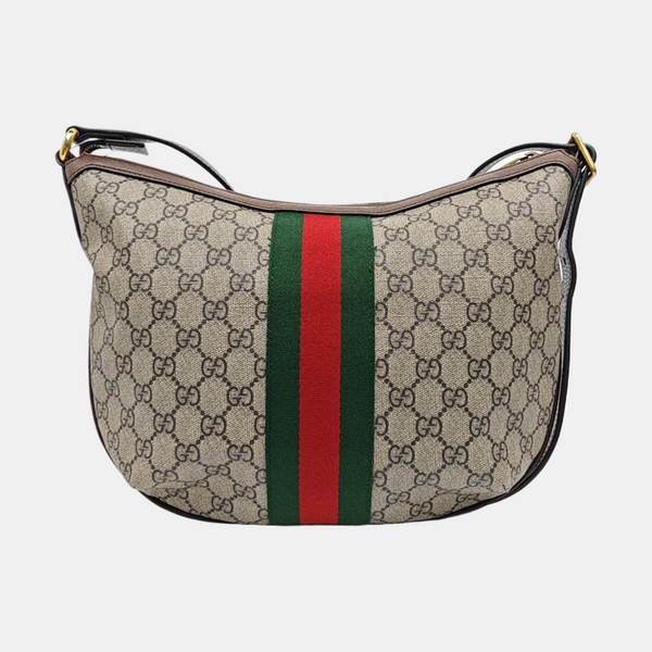 Ophidia Small Monogram Coated Canvas Beige