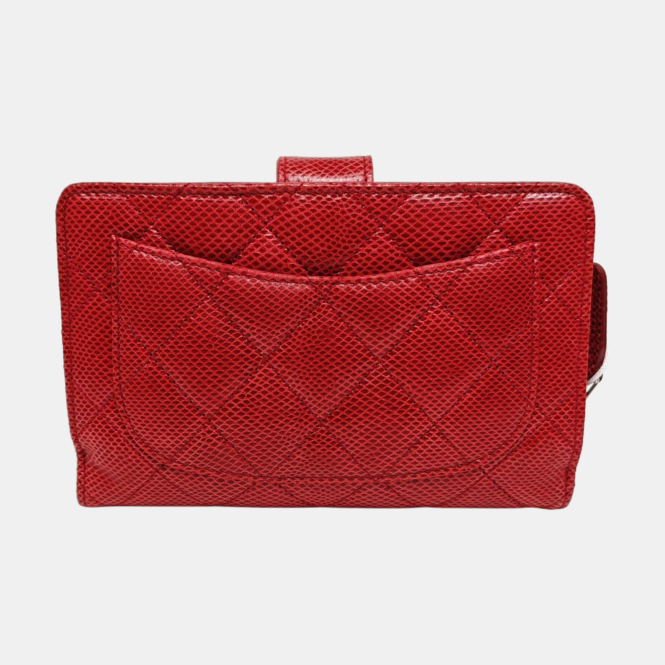 Quilted Python Wallet Red