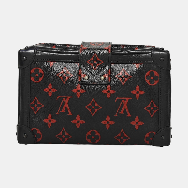 PETITE MALLE Monogram Coated Canvas Black