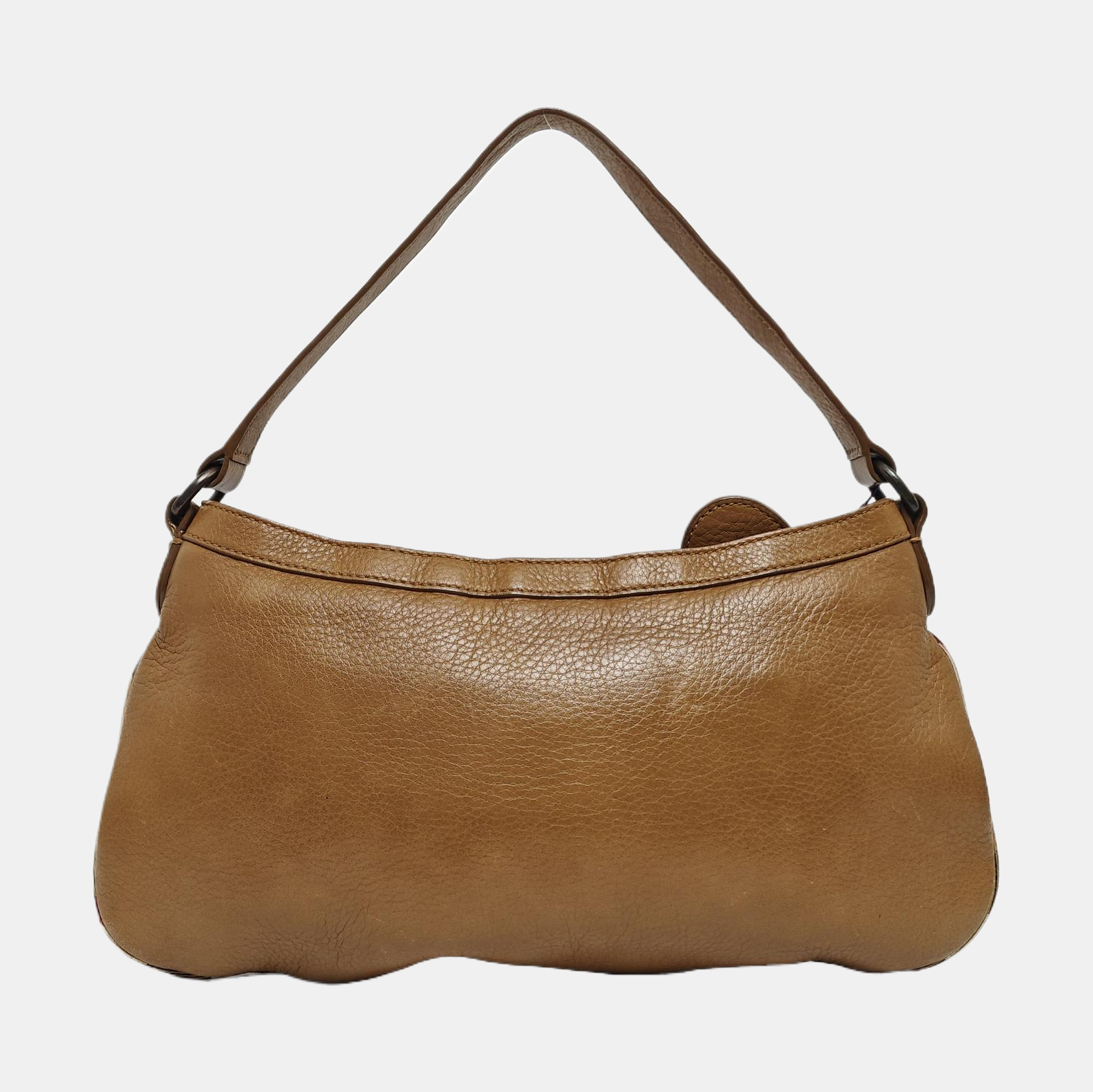 Quilted Calfskin Shoulder Bag Brown