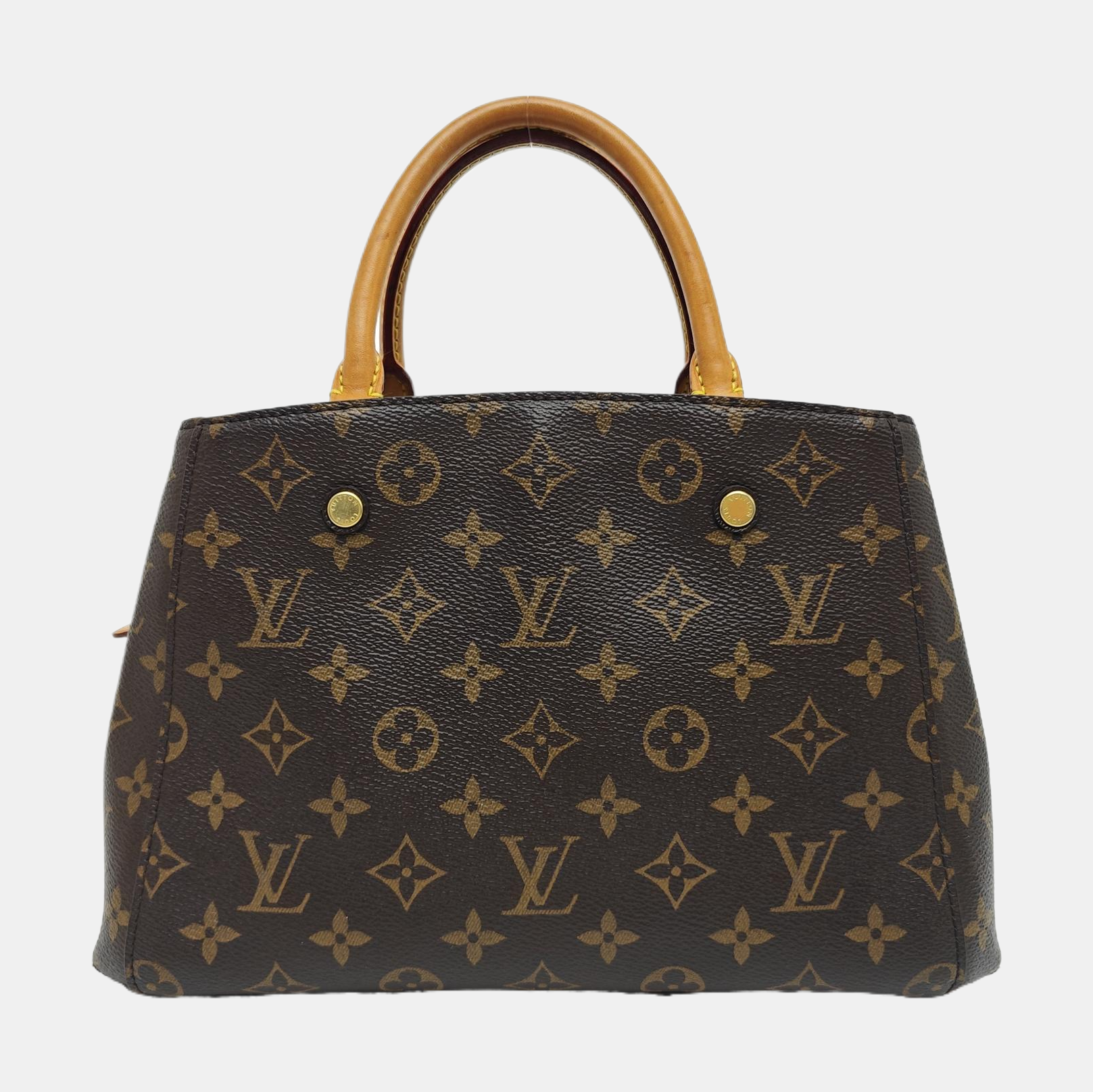 MONTAIGNE Monogram Coated Canvas Brown