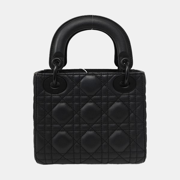 Lady Dior Mini Cannage Calfskin Black