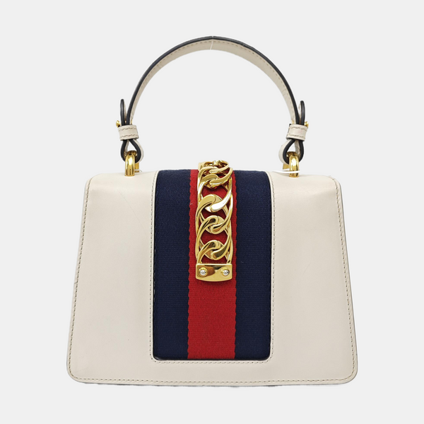 Sylvie Mini Calfskin White