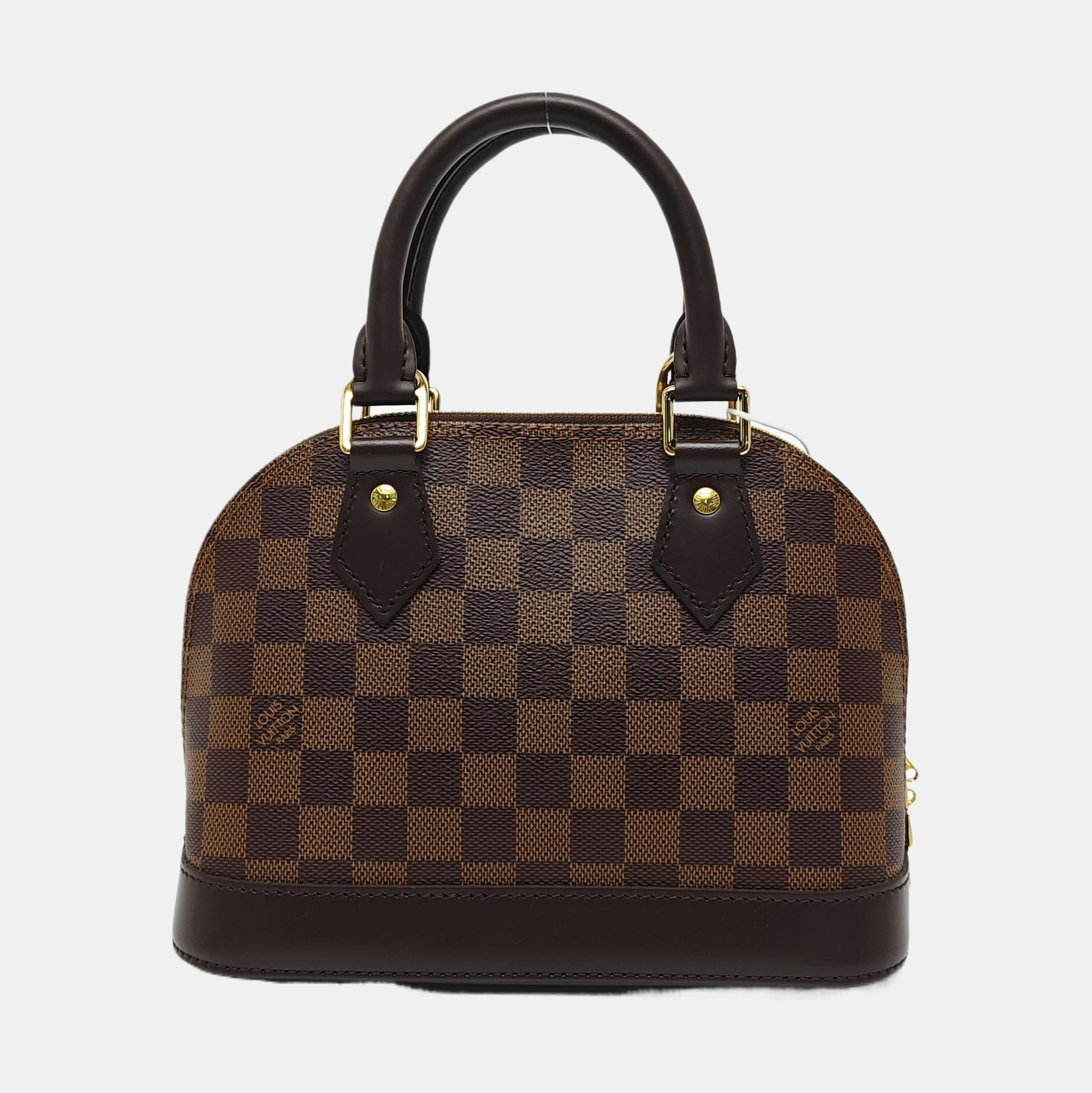 ALMA BB Damier Ebene Coated Canvas Brown
