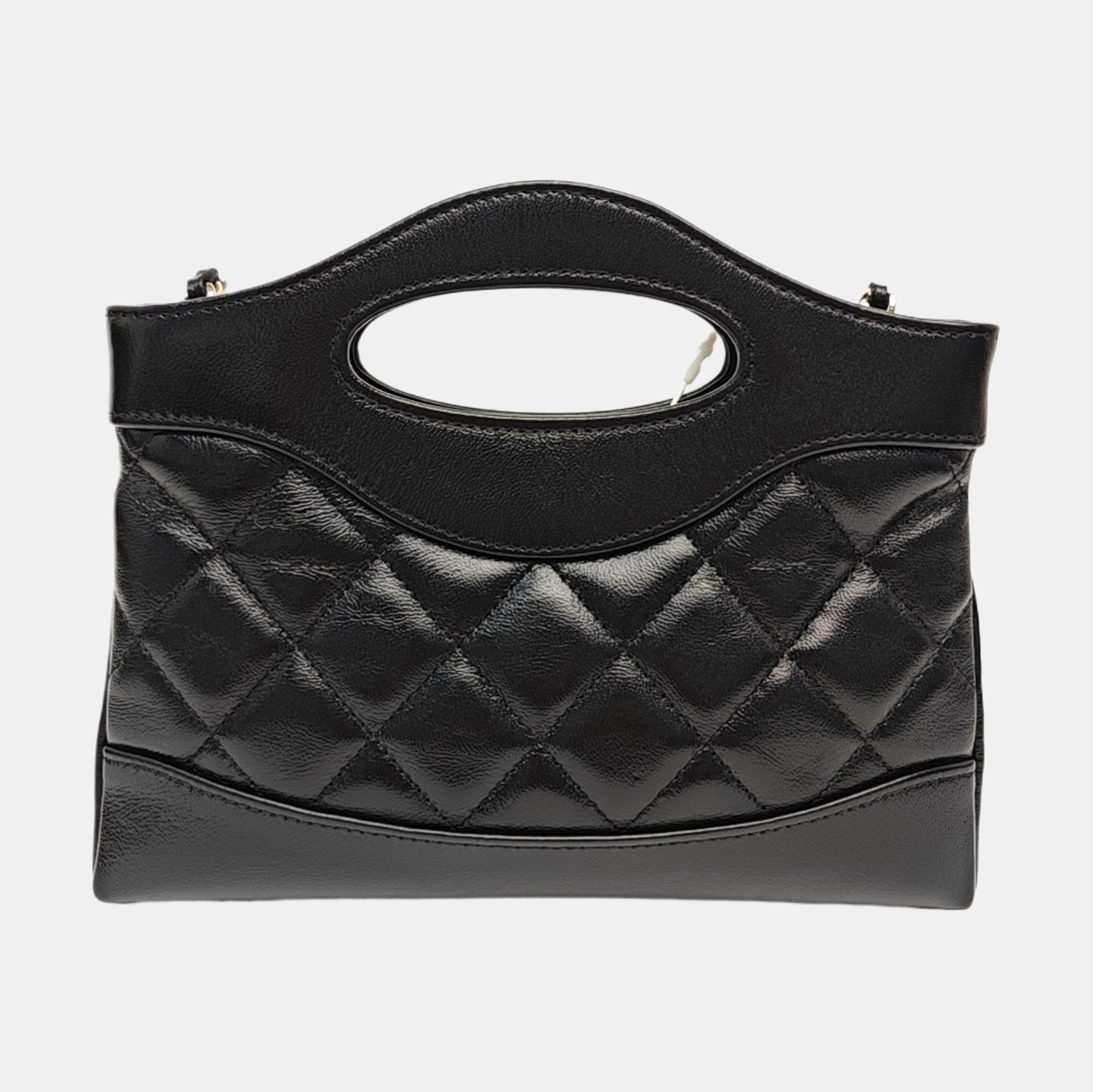 CHANEL 31 Quilted Waxed Cafskin Black