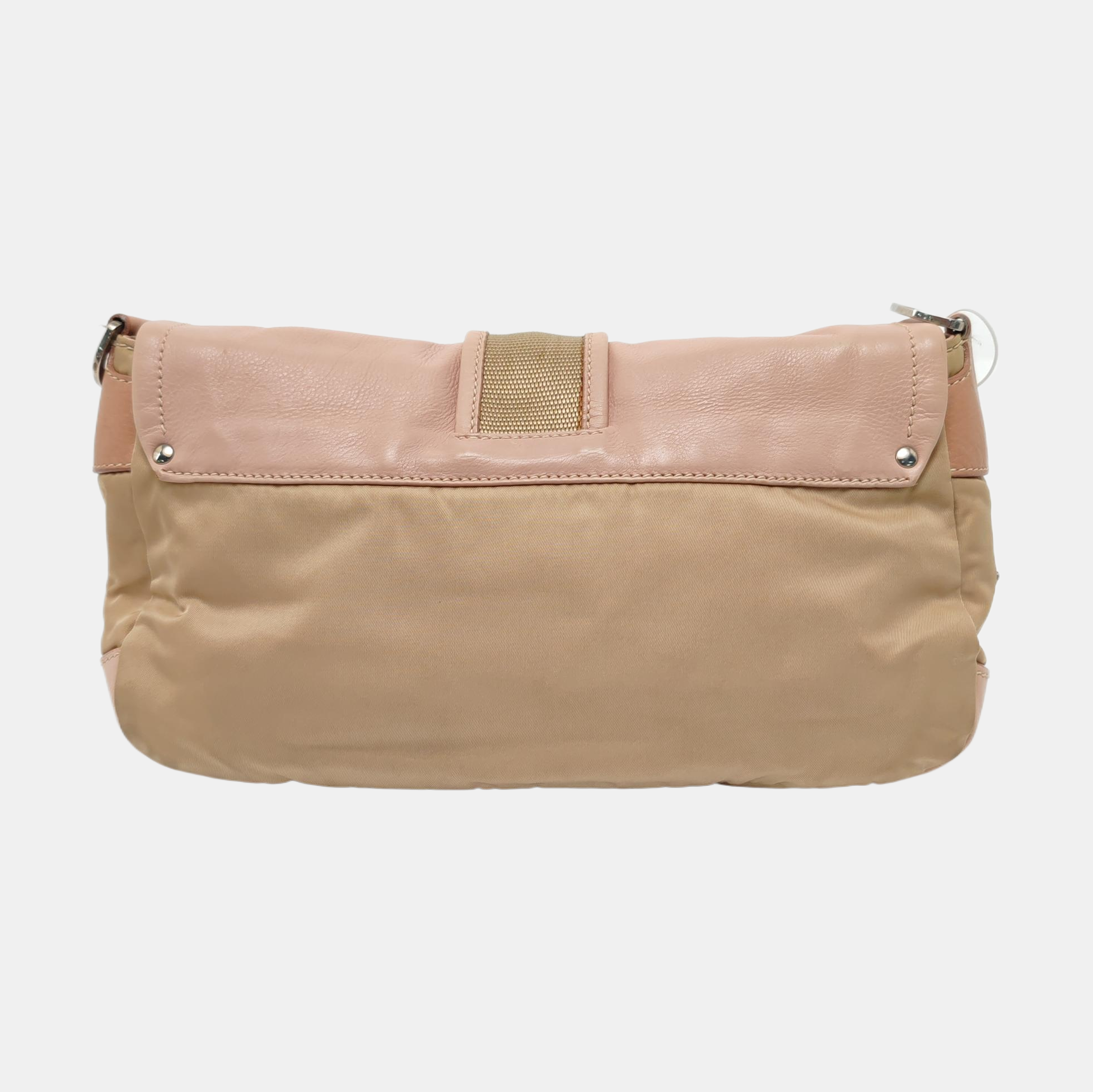 Nylon Shoulder Bag Beige