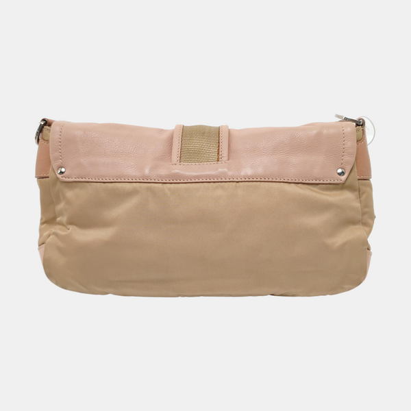Nylon Shoulder Bag Beige