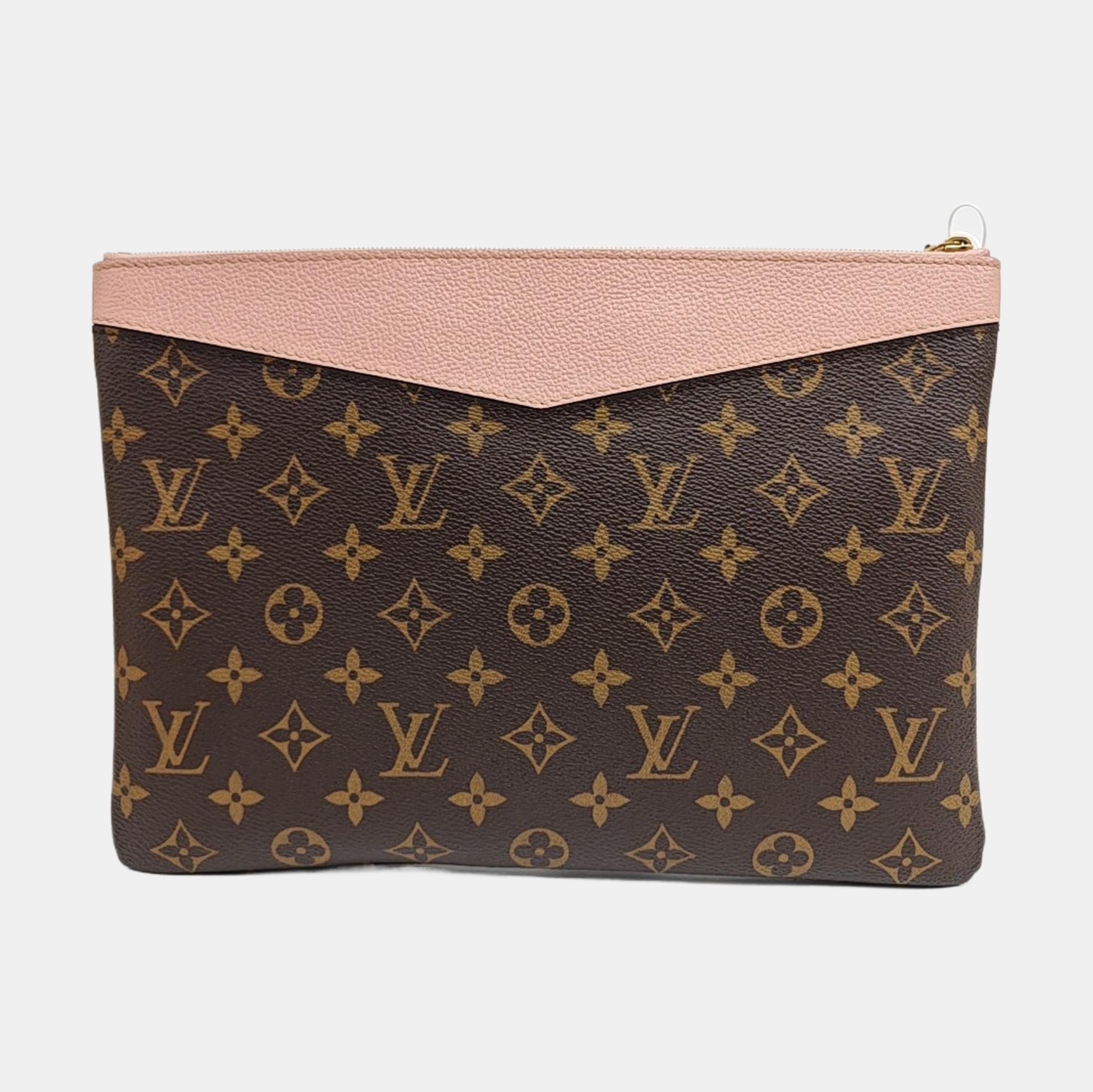DAILY Monogram Coated Canvas Brown