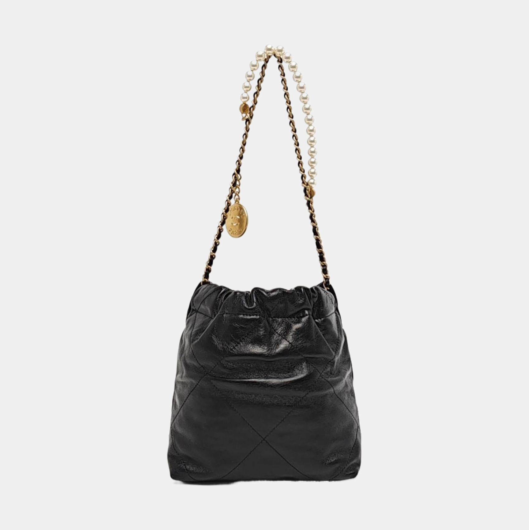 CHANEL 22 Mini Quilted Calfskin Black
