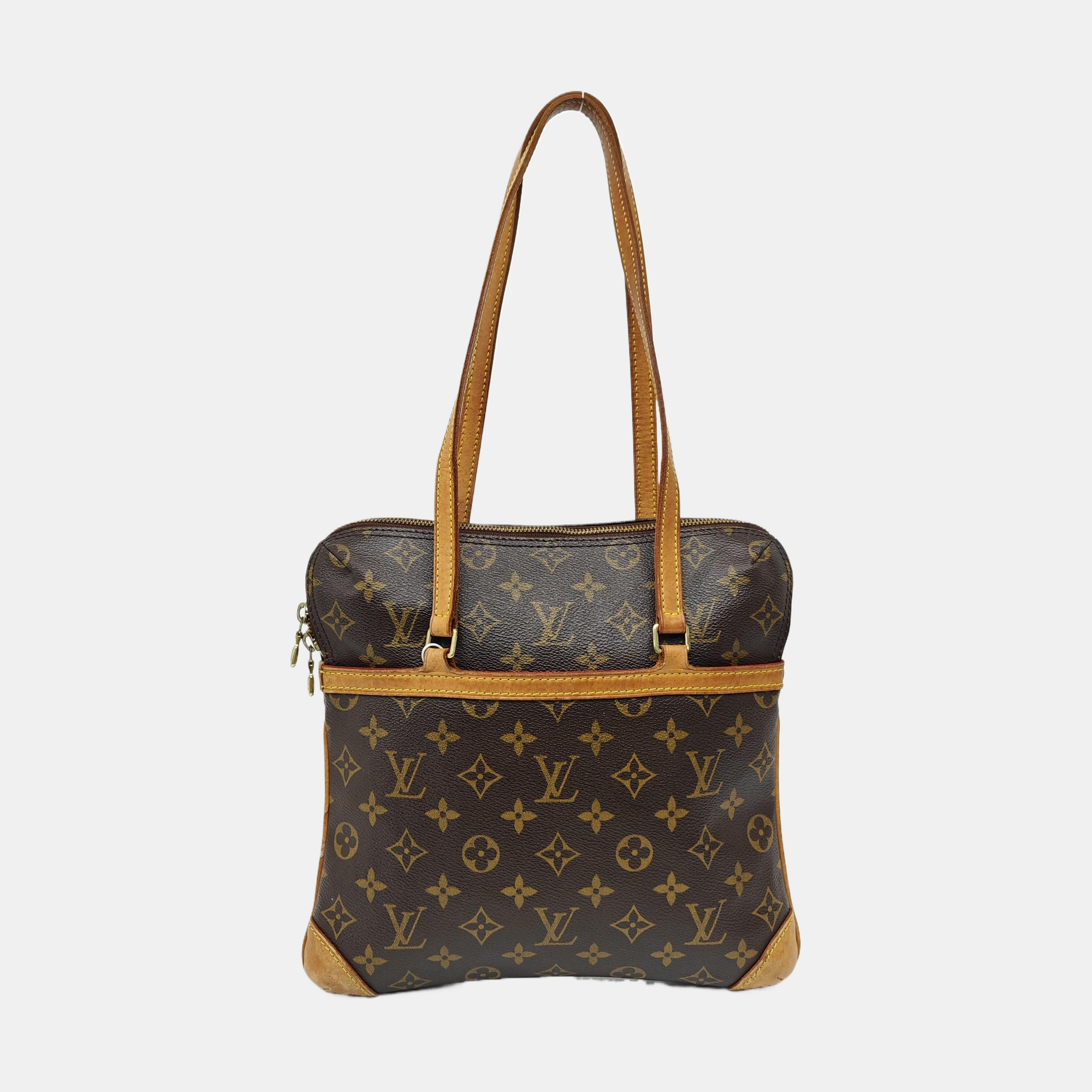 COUSSIN GM Monogram Coated Canvas Brown