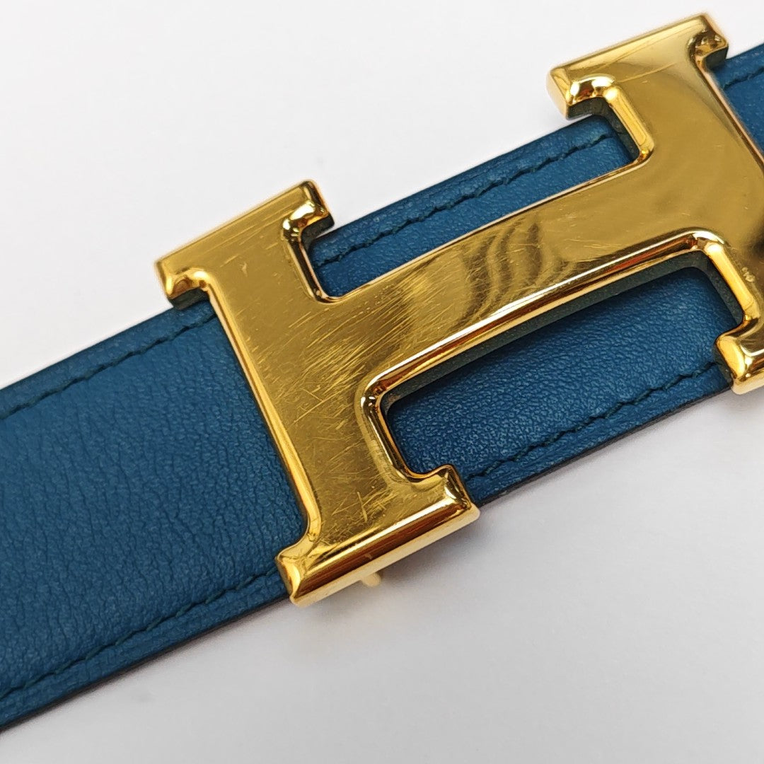 Leather Belt Blue