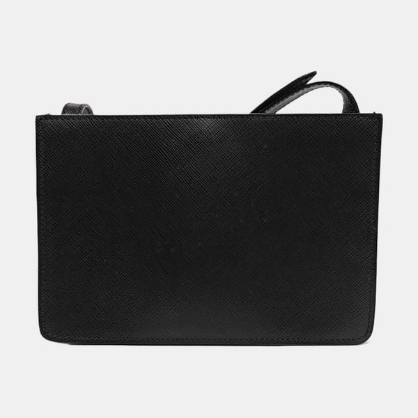 Saffiano Calfskin Shoulder Bag Black