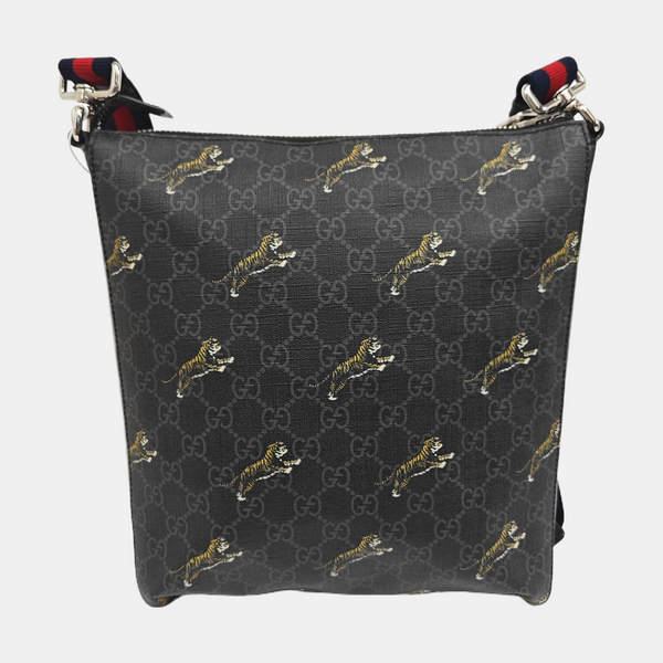 GG Supreme Monogram Coated Canvas Black