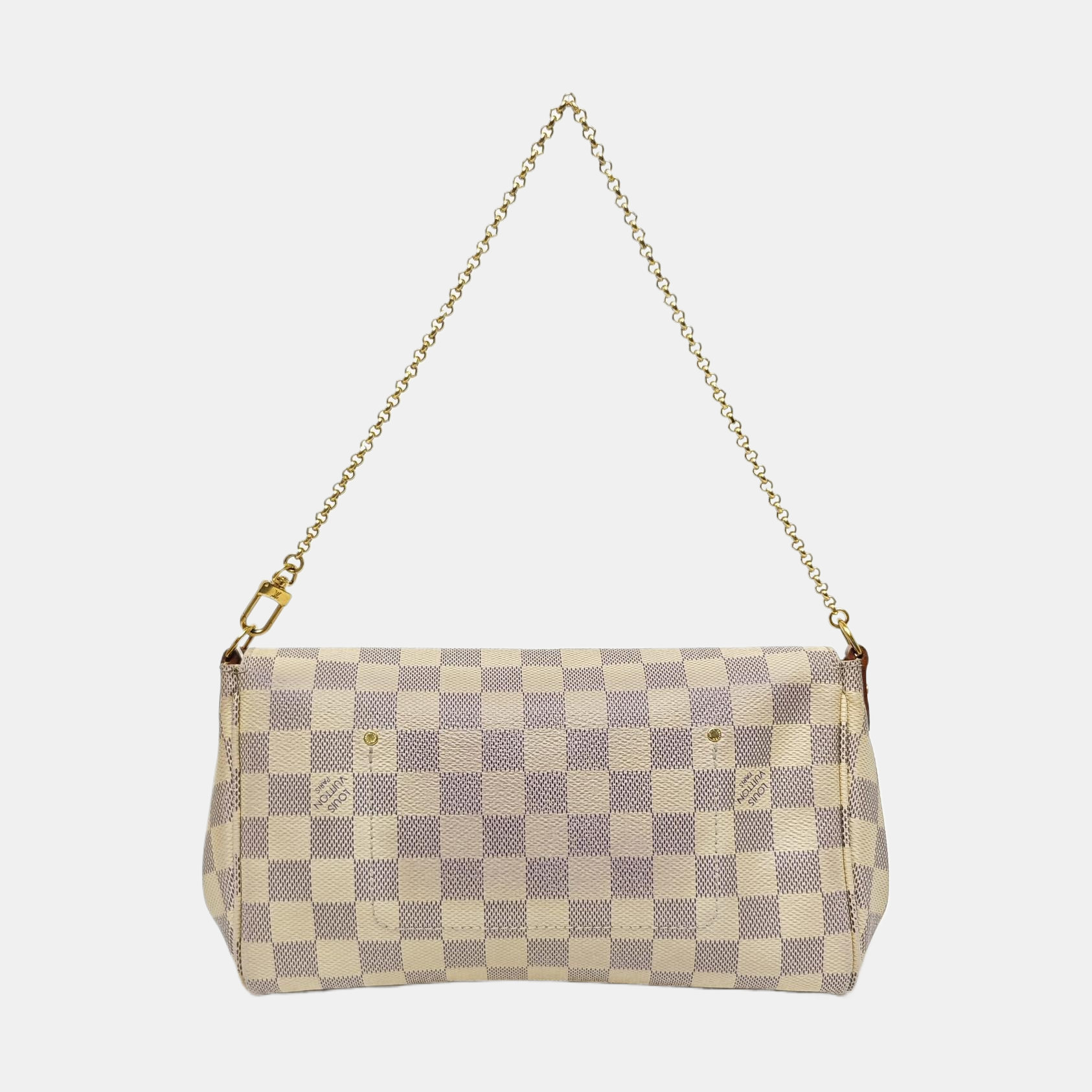 FAVORITE PM Damier Azur Coated Canvas White