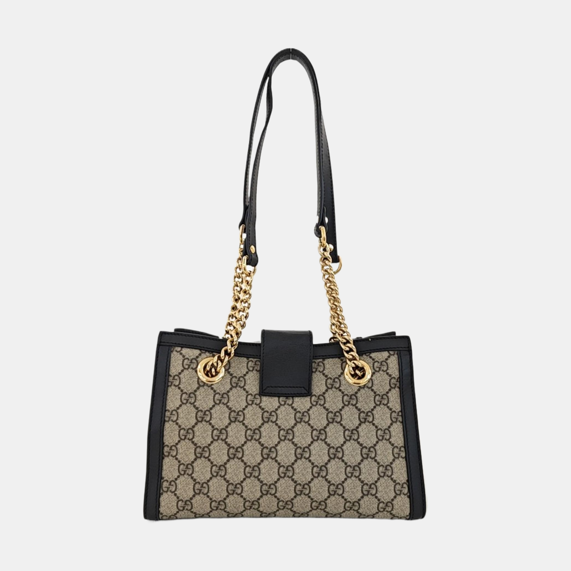 Padlock Small Monogram Coated Canvas Beige