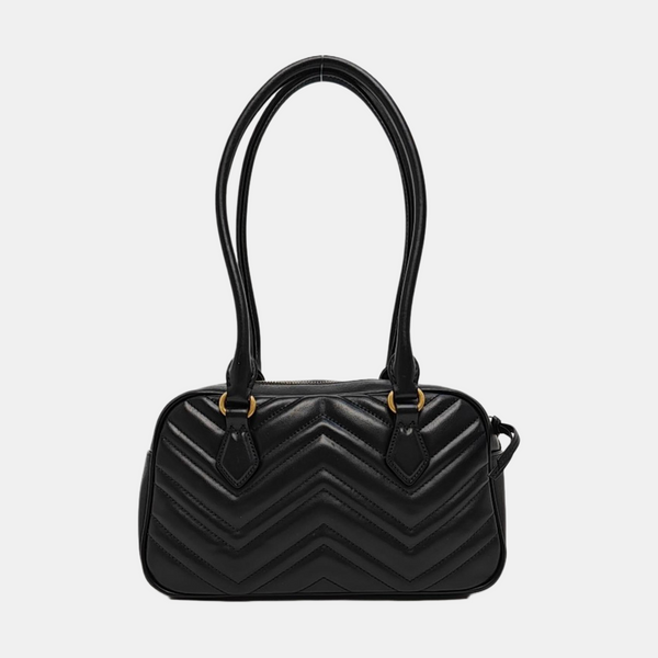 GG Marmont Small Quilted Calfskin Black