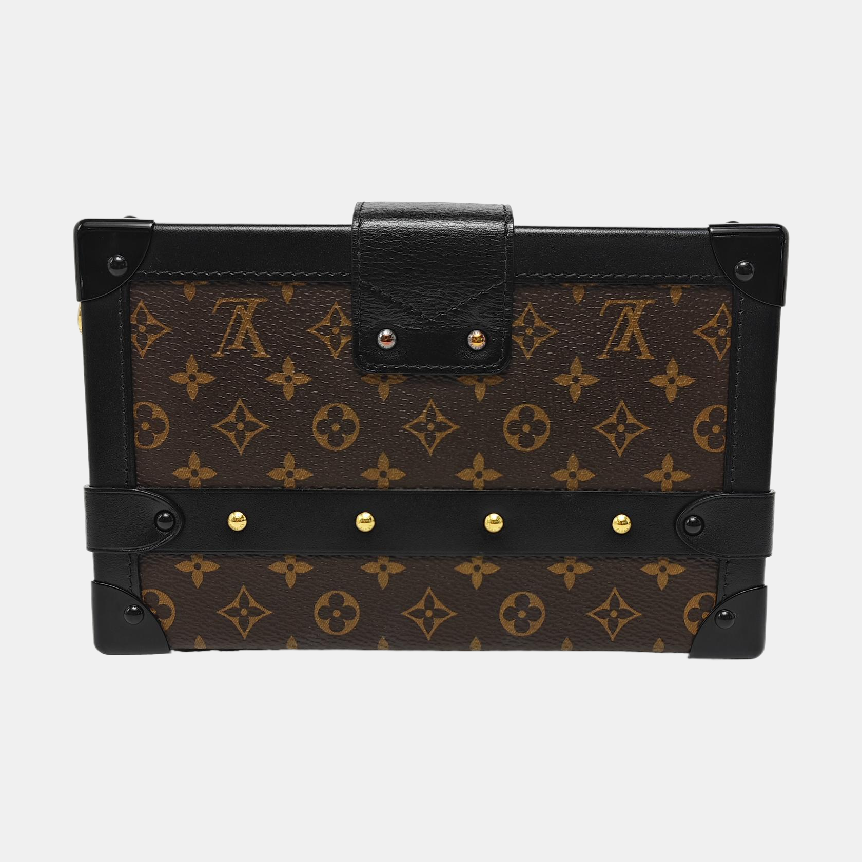 PETITE MALLE Monogram Coated Canvas Brown