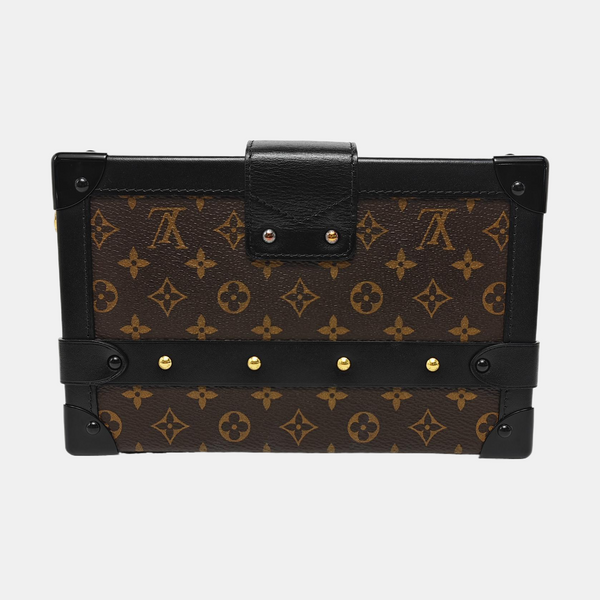 PETITE MALLE Monogram Coated Canvas Brown