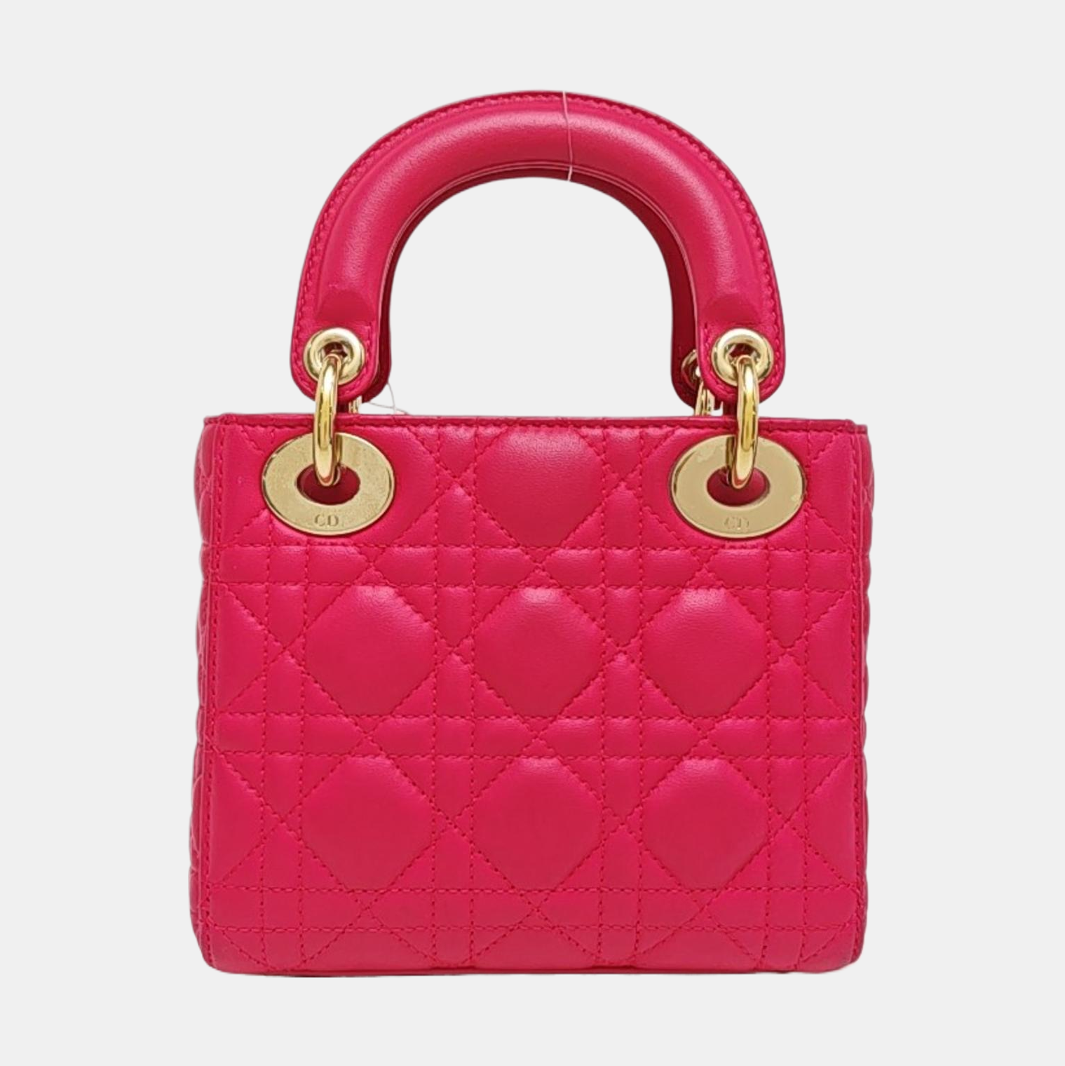 Lady Dior Mini Cannage Lambskin Red