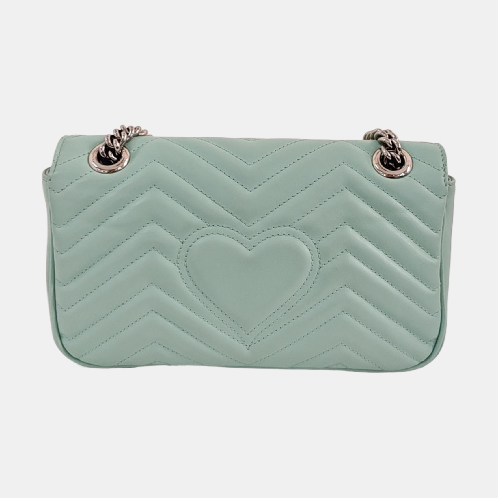 GG Marmont Medium Quilted Calfskin Green