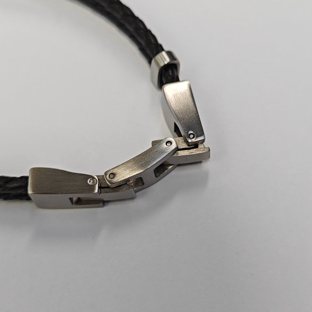 Leather Black Bangle