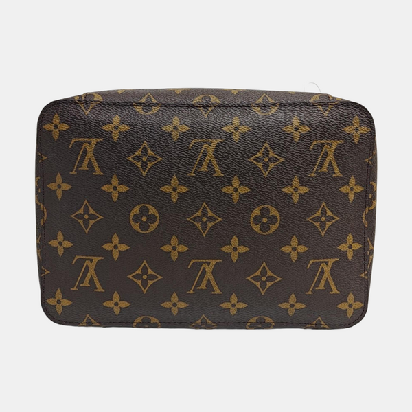 Monogram Coated Canvas Clutch Brown