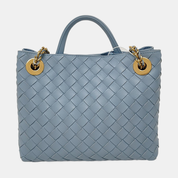 Authenticated pre-owned  Andiamo Small Lambskin Blue - Tote Bag at Looply