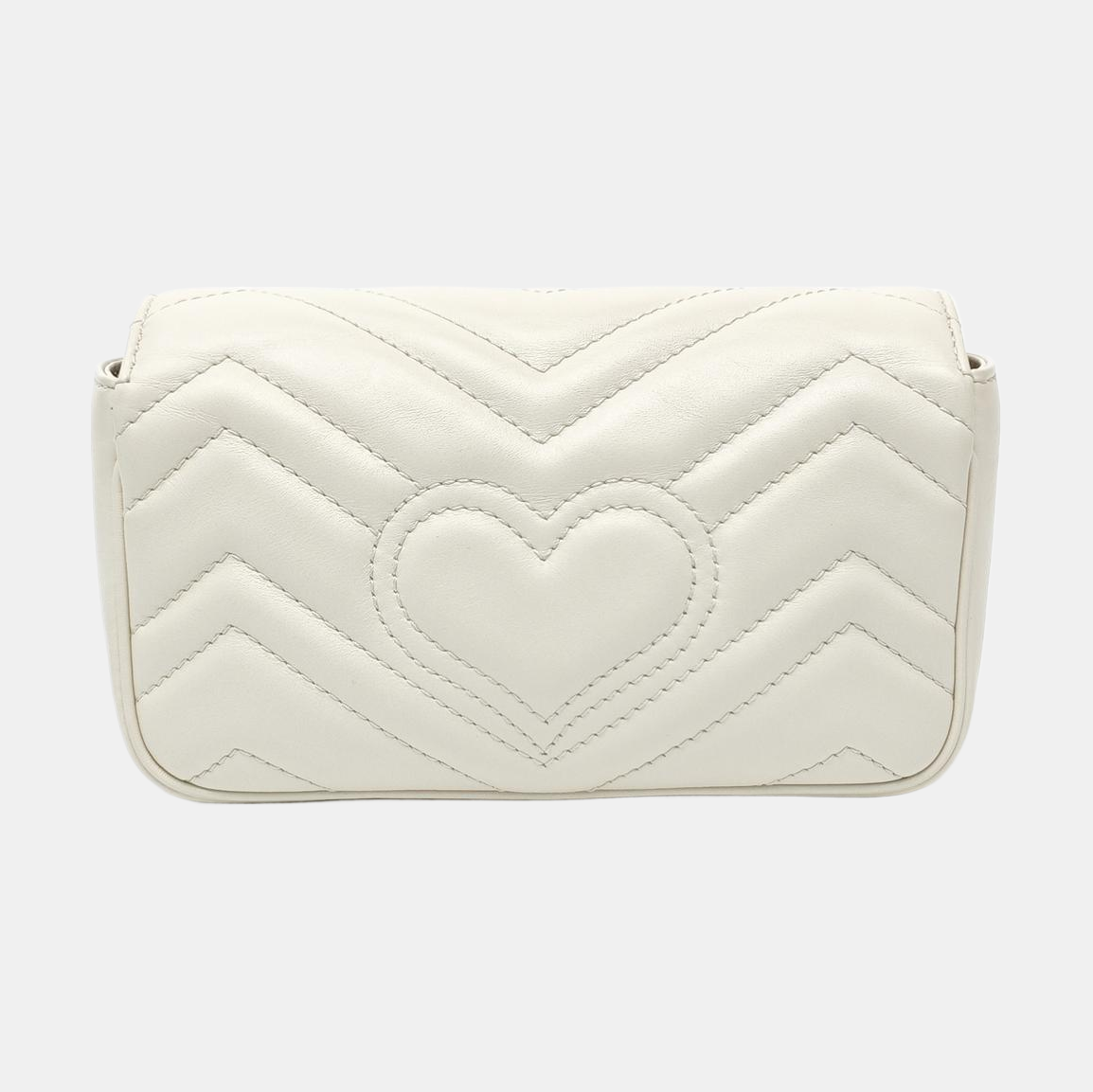 GG Marmont Mini Quilted Calfskin White