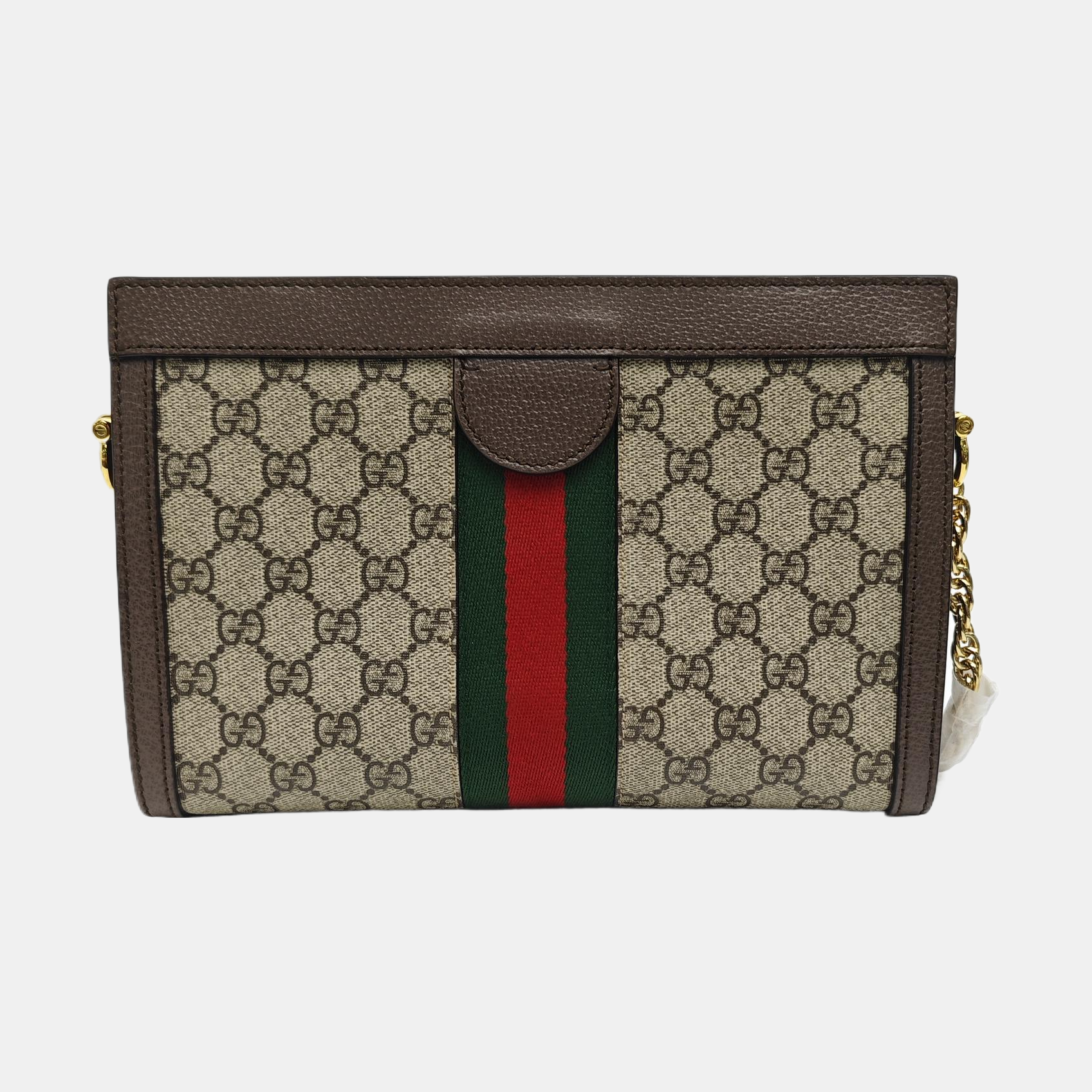 Ophidia Small Monogram Coated Canvas Beige