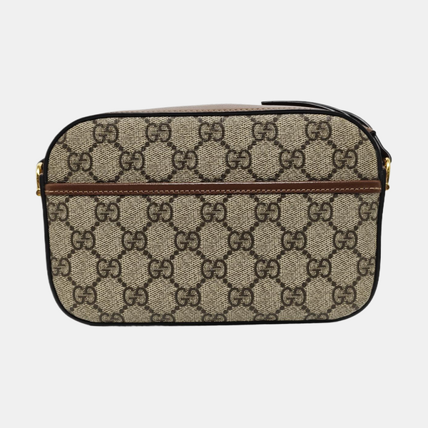 Horsebit 1955 Small Monogram Coated Canvas Beige