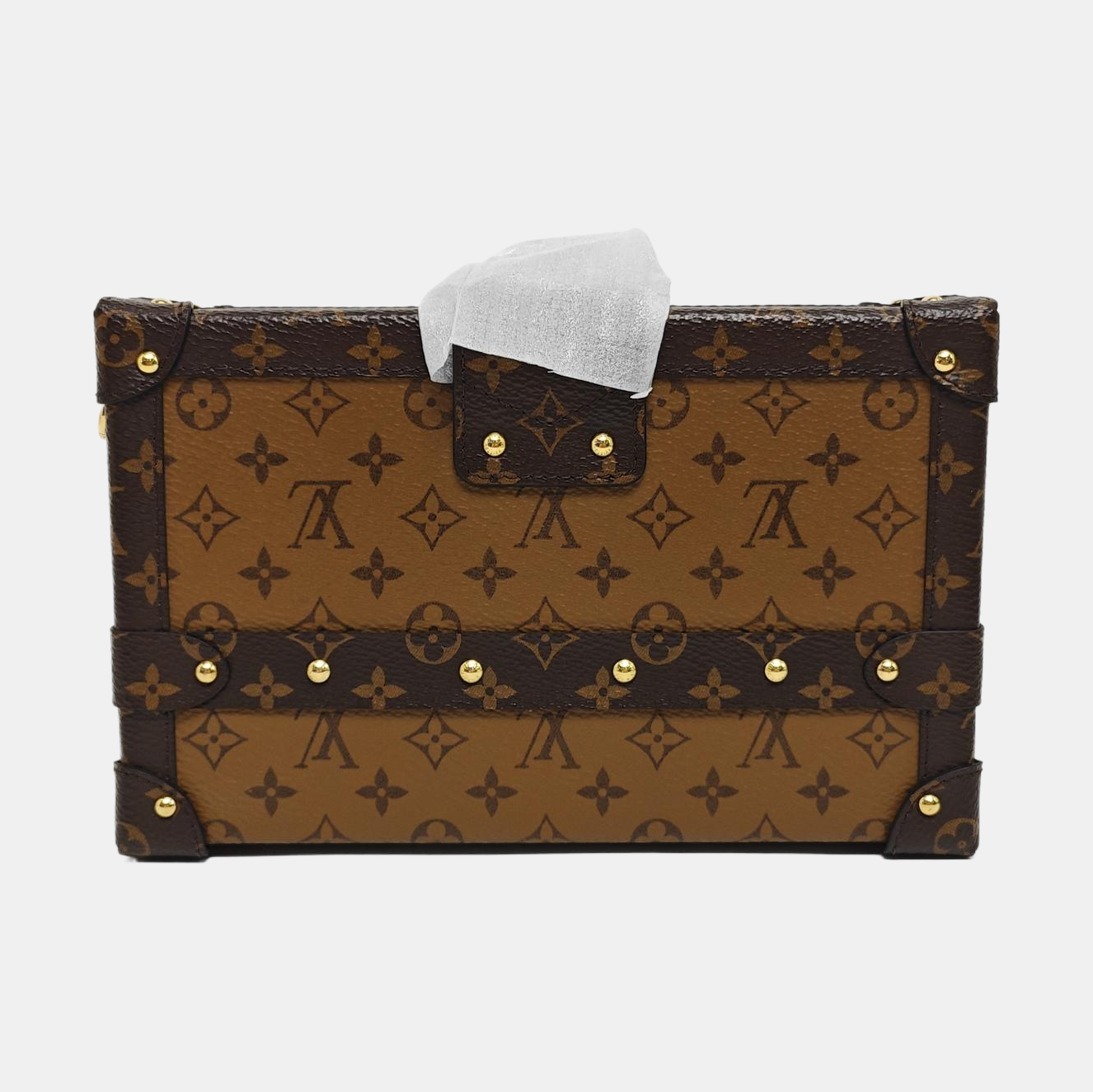 PETITE MALLE Monogram Coated Canvas Brown