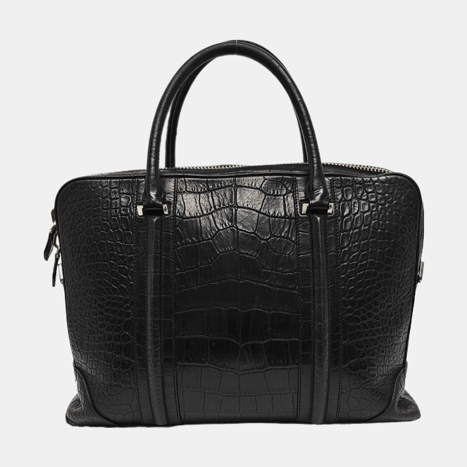Calfskin Top Handle Bag Black