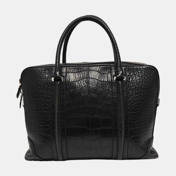 Calfskin Top Handle Bag Black