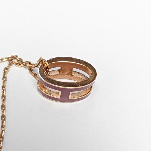 Pop H Metal Rose Gold Necklace