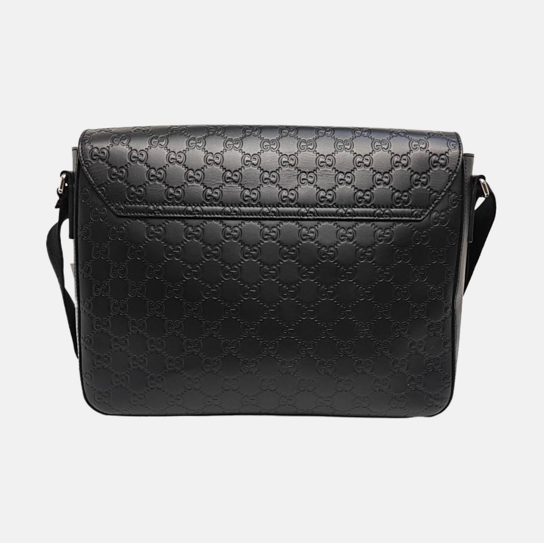 Ligne Shima Monogram Calfskin Black