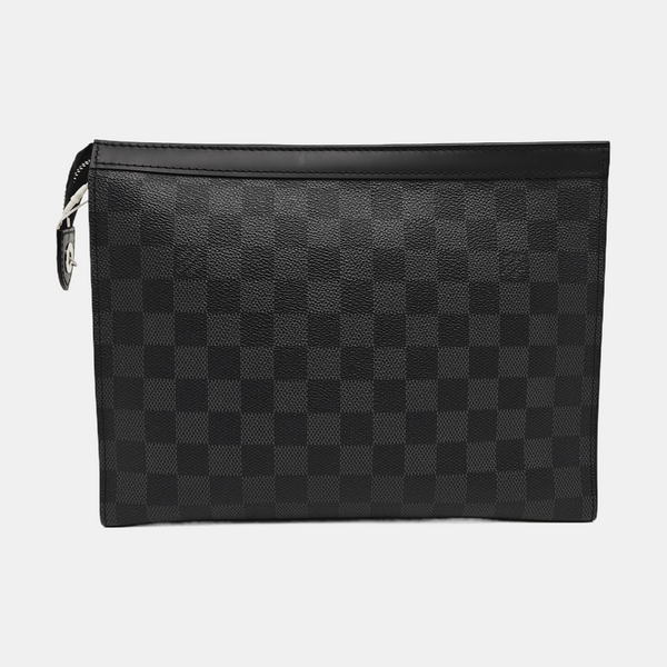 Pochette Voyag MM Damier Graphite Coated Canvas Gray