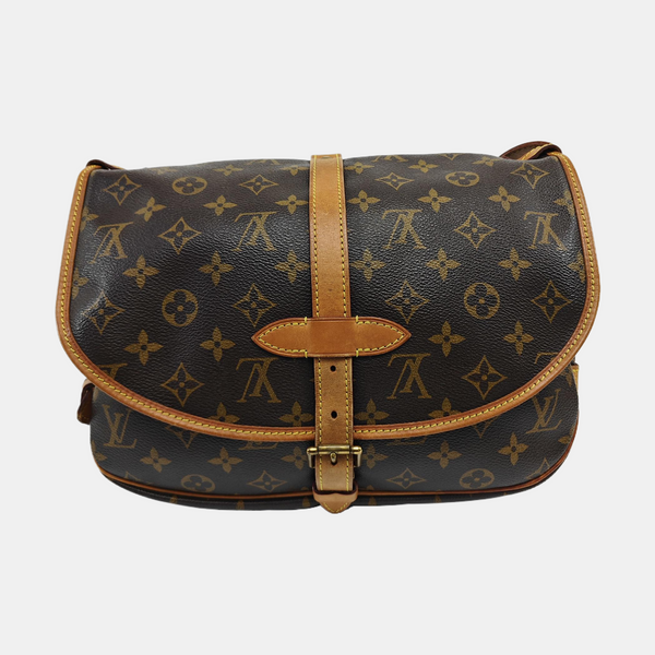 SAUMUR 30 Monogram Coated Canvas Brown