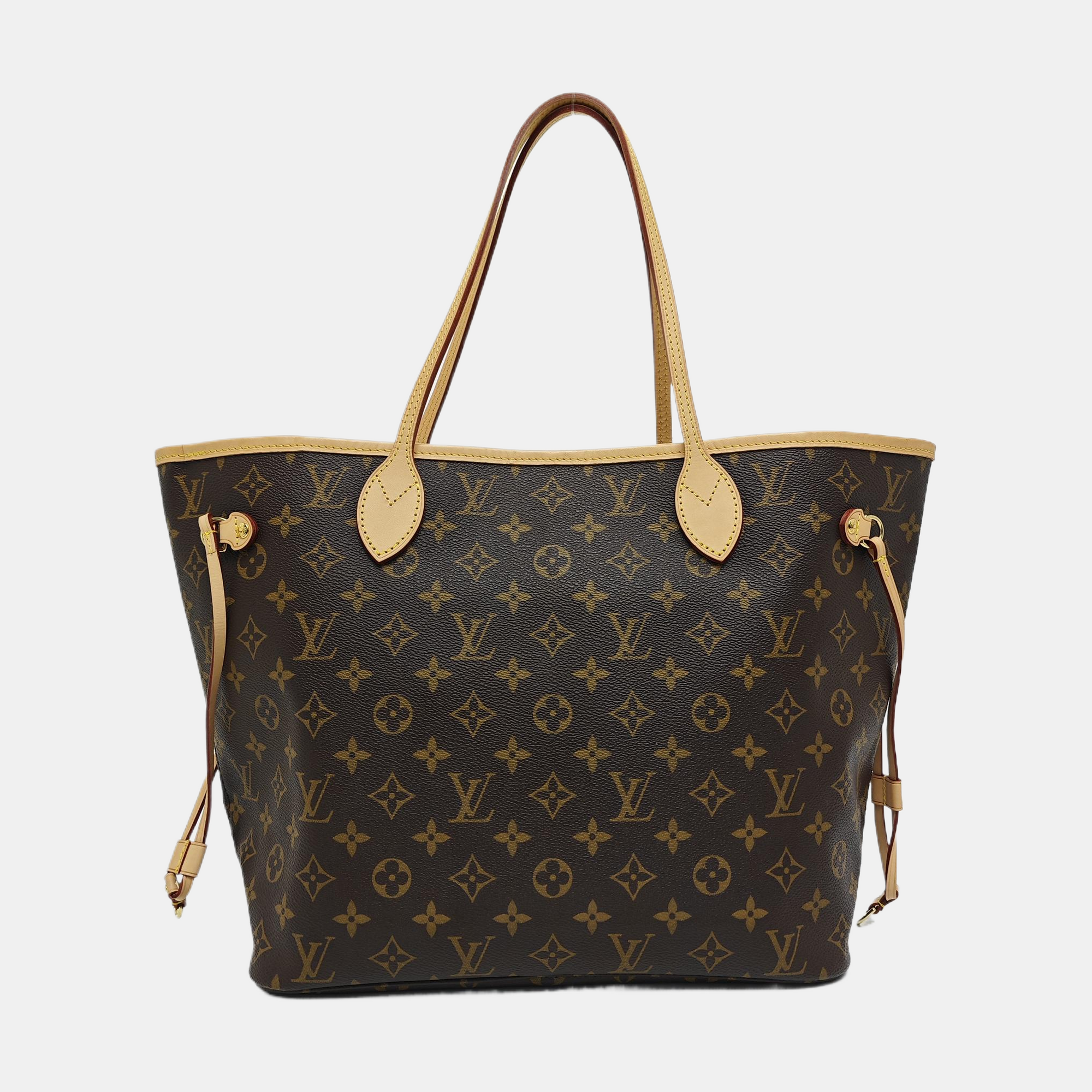 NEVERFULL MM Monogram Coated Canvas Brown