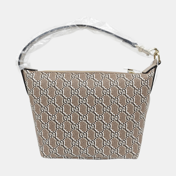 Monogram Coated Canvas Top Handle Bag Super Mini Gray
