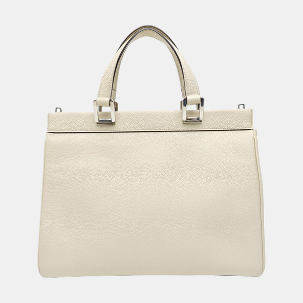 Zumi Medium Calfskin White