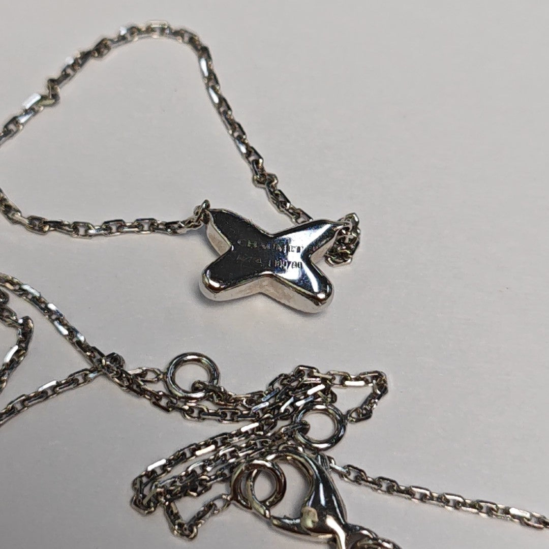 Jeux De Liens 18k White Gold Silver Necklace