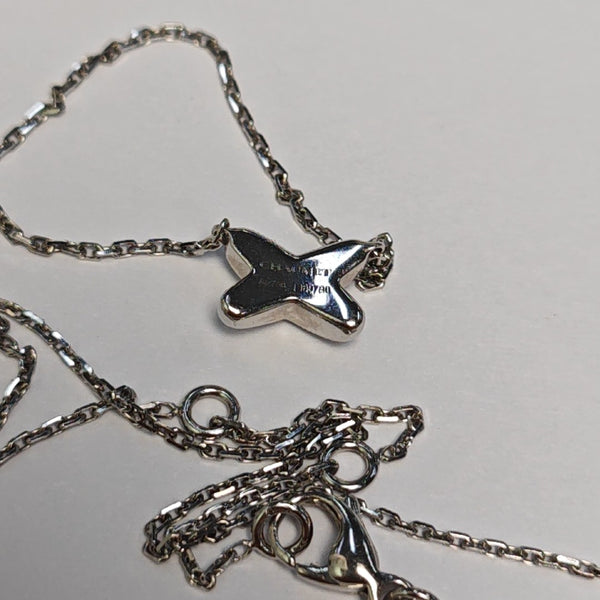 Jeux De Liens 18k White Gold Silver Necklace