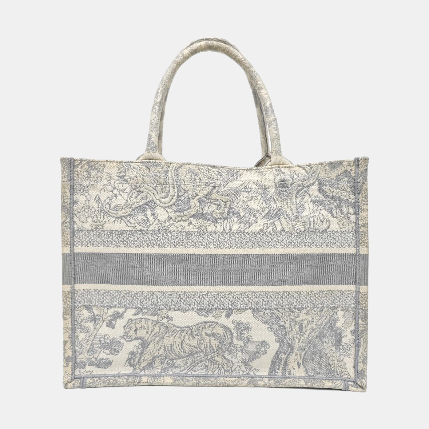 Book Tote Medium Fabric Gray