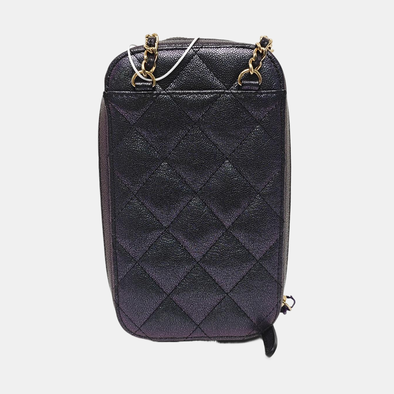 Quilted Grained Calfskin Metallic
