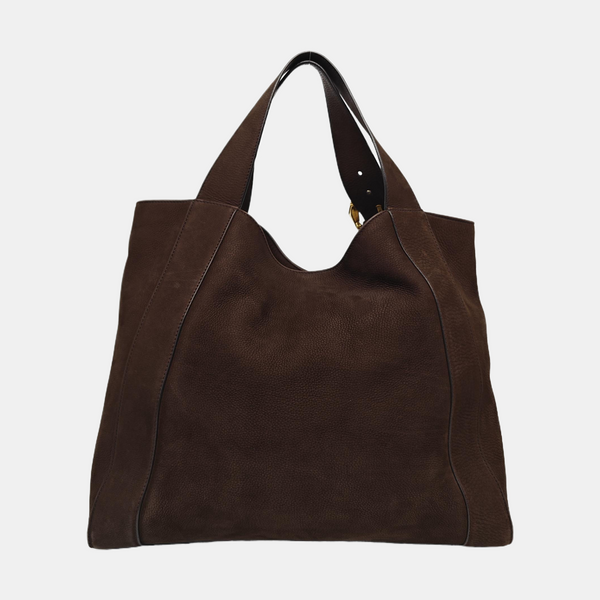 Suede Tote Bag Brown