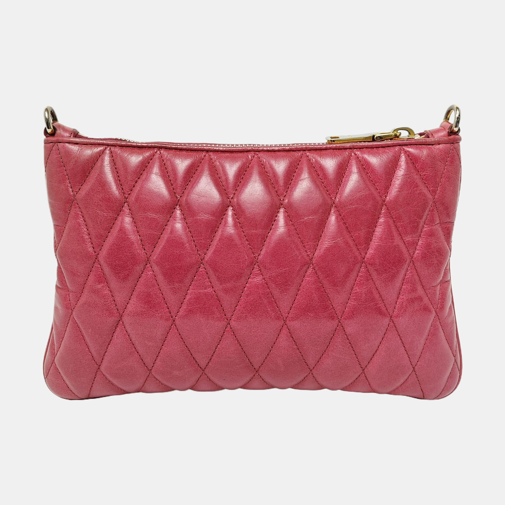 Quilted Lambskin Shoulder Bag Pink