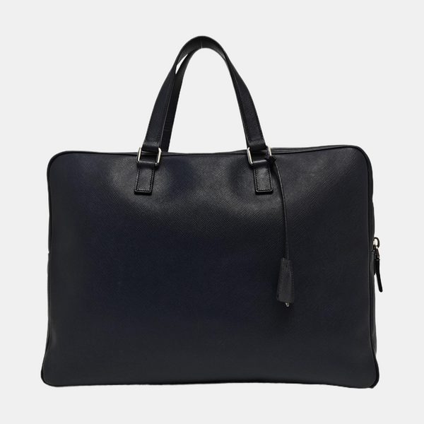 Calfskin Top Handle Bag Blue